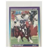Buffalo Bills Butch Rolle signed 1990 Score...