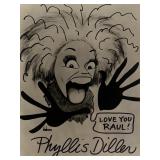 Eight On The Lam Phyllis Diller signed photo.