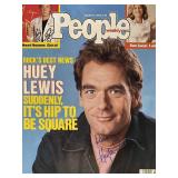 Huey Lewis signed magazine cover