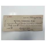 Governor of New York David B. Hill 1906 check