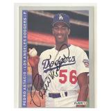 Los Angeles Dodgers Pedro Astacio signed  Fleer...