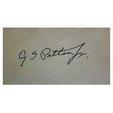 General George S Patton Jr. signed slip