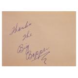 The Big Bopper signature slip