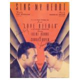 Sing My Heart  signed sheet music