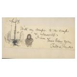 Tudor Jenks hand written note and sketch