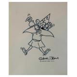Chuck Jones signed Yosemite Sam sketch