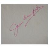 Joan Crawford signature slip