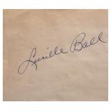 I Love Lucy Lucille Ball signature slip