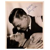Clark Gable and Ava Gardner signed portrait photo