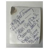 Casey Jones signed note
