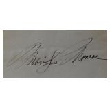 Marilyn Monroe signed slip