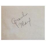 Groucho Marx signature slip