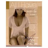 Jennifer Lopez signed sheet music