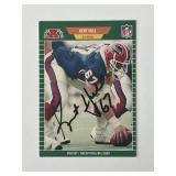 Buffalo Bills Kent Hull 1989 NFL signed trading...