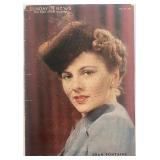 Sunday News 1940 Joan Fontaine  newspaper cover