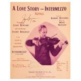 Leslie Howard and Ingrid Bergman signed sheet...