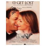 Bruce Willis and Michelle Pfeiffer signed sheet...