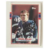 Buffalo Bills Mark Kelso 1989 Topps #56 signed...