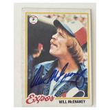 Montreal Expos Will McEnaney signed 1978 Topps...