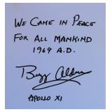 Astronaut & Moonwalker Buzz Aldrin signed slip