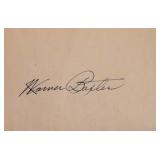 The Cisco Kid Warner Baxter signature slip