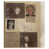 Rona Barrett signed photo album page