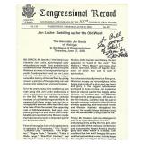 Congressional Record Jon Locke signed newspaper