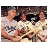 Willie Mays, Stan Musial and Duke Snider signed...