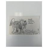 Ed Nofziger hand drawn and signed sketch