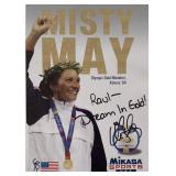 Olympic Gold Medalist Misty May signed stat card