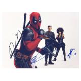 Deadpool cast facsimile signed movie photo