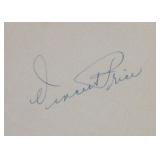 Vincent Price signature slip