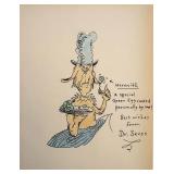 Dr. Seuss drawn and signed sketch