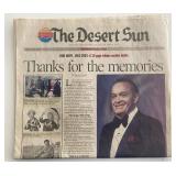 The Desert Sun Bob Hope commemorative  original...