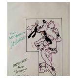 Goofy signed drawing