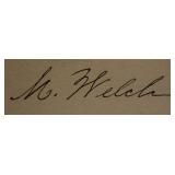 Hall of Fame Pitcher Mickey Welch Signature Strip