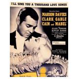 Clark Gable signed sheet music