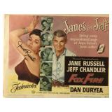 Foxfire Jane Russell signed lobby card