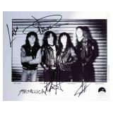 Metallica band signed promo photo