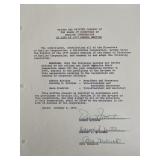 Robert Mitchum signed Dorlite Corporation Document