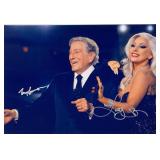 Tony Bennett and Lady Gaga facsimile signed  photo