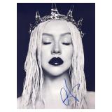 Christina Aguilera facsimile signed  photo