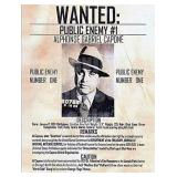 Al Capone Wanted Poster reprint