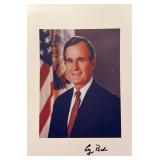George H. W. Bush facsimile signed photo