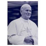 Pope John Paul II facsimile signed  photo