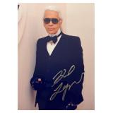 Karl Lagerfeld facsimile signed  photo