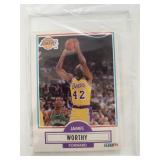James Worthy Lakers Fleer '90 Basketball Card