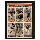 1993 uncut Football stars cards sheet