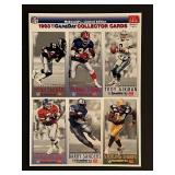 1993 uncut Football stars cards sheet