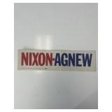 Nixon- Agnew presidential campaign bumper sticker